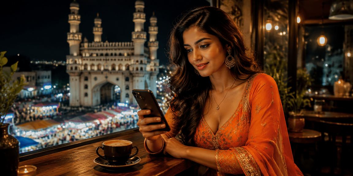 Players enjoying a lively online Rummy game session in Hyderabad at night