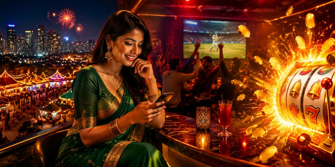 Indian cricket betting theme with traditional attire